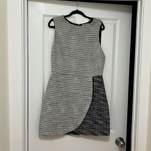 Alice and Olivia Black and White Tweed Dress